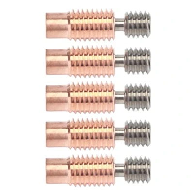 Image de Kadimendium 5 Pièces Bimetal Heat Break Ti Alliage Cuivre Heatbreak Bi Metal Remplacement pour Prusa I3 MK3 MK3S Imprimante 3D(Threaded section)