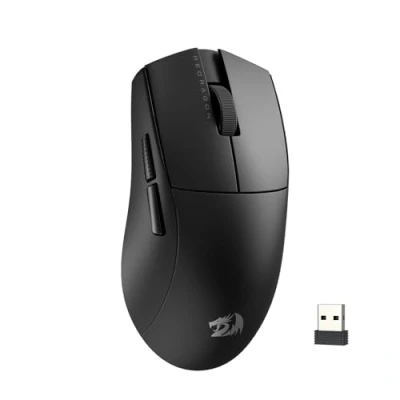 Image de Redragon M916 Souris de jeu sans fil 49 G ultra légère 8 K DPI 2,4 avec poignée ergonomique, touches entièrement programmables, logiciel pris en charge DIY Keybinds &amp; DPI, noir