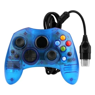 Image de OSTENT Wired Controller Gamepad Joystick S Type 2 A pour Microsoft Old Generation Console Xbox Jeux vidéo Couleur Bleu