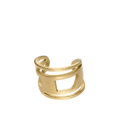 Image de Diesel OVAL D LOGO Bague goldcoloured, Homme, Taille: 55, Gold coloured