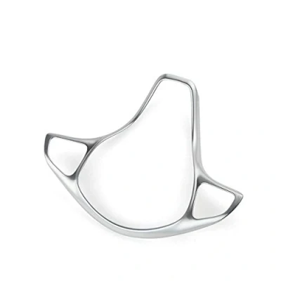 Image de Tuoservo Garniture de volant en plastique pour Mercedes Classe A B C E GLA CLA GLC GLS GLE W176 W246 W205 W213 W117 C117 X156 X253 W447 (argent)