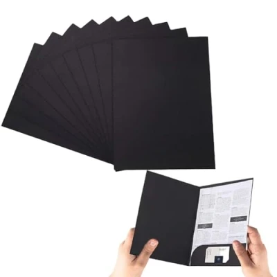 Image de Lot de 10 Chemise Cartonnée avec Rabat à Pochettes A4 Sous Chemises en Papier Kraft Dossier Fichiers Insertion Porte Document Organisateur Stockage Contrat Presentation Rapports