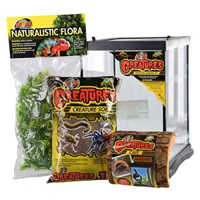 Image de Zoo Med Creatures Kit d&#039;habitat pour Animaux domestiques, araignées, Insectes et Autres invertébrés 21,6 x 27,9 cm