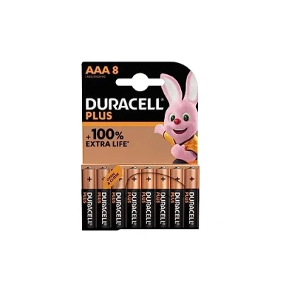 Image de 8 x Duracell AAA Plus (1 blister de batteries) piles mini stylet (LR03/MN2400)
