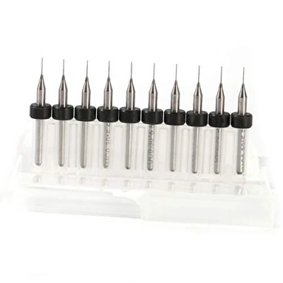 Image de 10 PCS Peu de Foret Circuit Imprimé Perçage Jeu d&#039;outils Mini Micro forets Carbure pour PCB Conseil Gravure CNC (0.3mm)