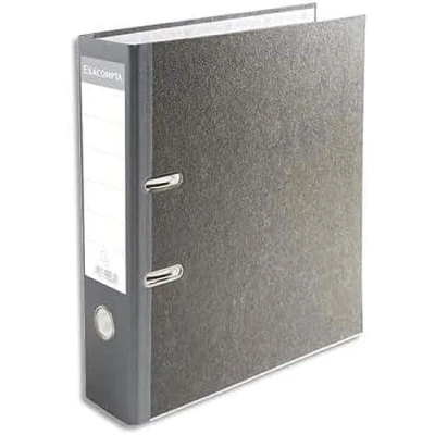 Image de Exacompta réf. 52070E 1 Classeur à levier papier marbré gris avec perforateur dos de 70 mm Mécanique 75 Dimensions extérieures : 32 x 29 7 cm FT classer A4 Coloris