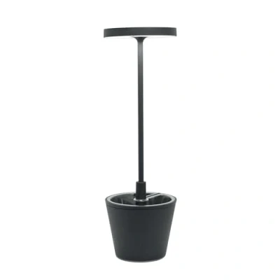 Image de Zafferano, Lampe Poldina Reverso, de Table Rechargeable et Sans Fil avec Contrôle Tactile, Adaptée pour le Salon l&#039;Extérieur, Dimmer, 2200 3000 K, Hauteur 35 cm, Couleur Gris Foncé