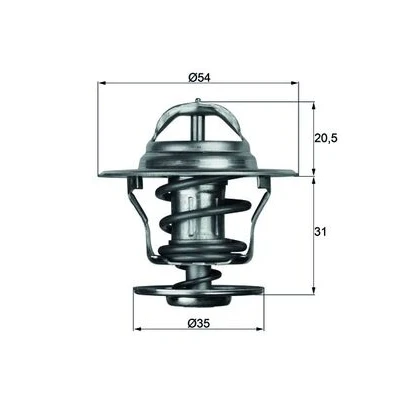 Image de MAHLE ORIGINAL TX 13 75D Thermostat d&#039;eau 75 54 avec joint d&#039;étanchéite VOLKSWAGEN: Corrado, GOLF 1 Cabriolet, 3, AUDI: 80 B4 Berline