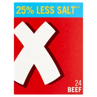 Image de OXO Lot de 24 cubes bouillon bœuf à saveur réduite en sel, 142 g (1 pièce)