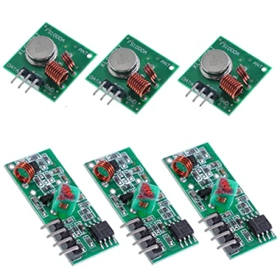 Image de Oiyagai Lot de 3 Modules Émetteur et Récepteur RF sans Fil 433MHz pour Arduino/Arm/McU/Raspberry Pi