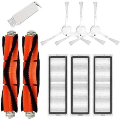 Image de Accessoires de pièces Rechange pour Xiaomi Dreame F9 aspirateur Robot Mijia 1C 2C 1T STYTJ01ZHM STYTJ02ZHM, 2 brosses à Rouleaux 3 filtres latérales 1 Brosse Nettoyage