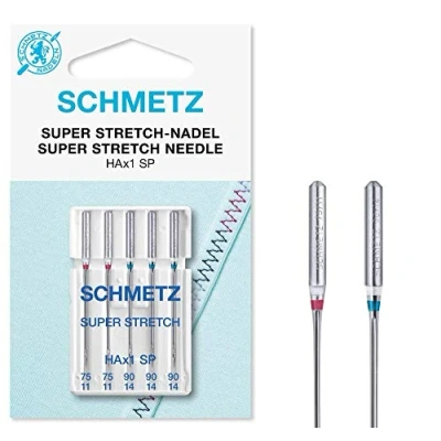 Image de SCHMETZ Super Stretch HA x 1 SP Assortiment d&#039;aiguilles pour machine à coudre St. 75 et 90