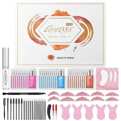 Image de Lomansa kit de rehaussement cils, stratification des sourcils, permanente 2 en 1 pour sourcils et amélioré 30 sachets levage rapide cils