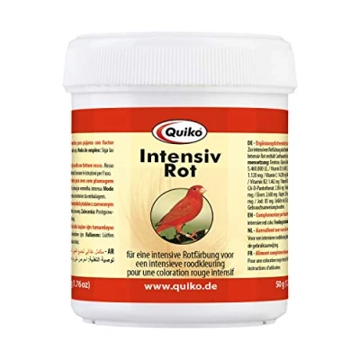Image de Quiko Intense Rouge 50g Complément Alimentaire pour Oiseaux avec Facteur Une Coloration du Plumage Convient aux canaris, des Bois, etc.