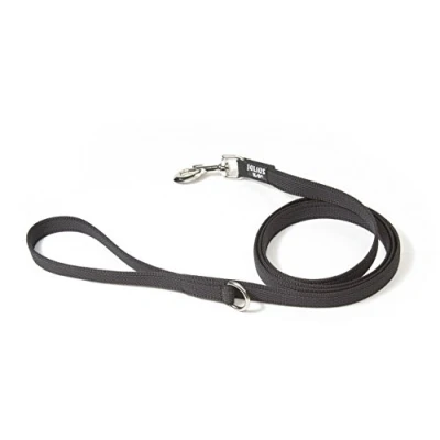 Image de JULIUS K 9 Correa IDC Color and Gray, Noir Gris, 20 mm x 1,8 m avec anneau en D