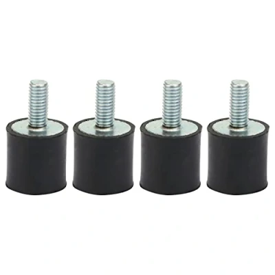 Image de Supports en Caoutchouc, 4 Pièces d&#039;Isolateur Caoutchouc Anti Vibration avec Goujons d&#039;Amortisseur M3 / M5 M6 d&#039;Amortissement de pour Bateau Voiture(VD15*15 M5*12)