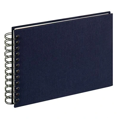 Image de walther design album photo bleu foncé 23 x 17 cm spirale lin, tissu SA 509 U