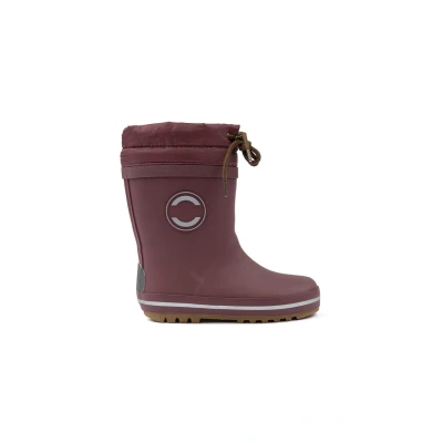 Image de Mikk line Bottes en caoutchouc doublées chaudes pour enfants de pluie imperméables garçons et filles thermiques coupe vent Chaussures avec détails