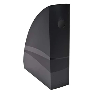 Image de Exacompta Réf. 182014D Lot de 6 porte revues MAG CUBE Ecoblack, pour rangement documents A4 et A4+, catalogues, magazines Dimensions : Prof 26,6 x larg 49,2 Haut 30,5 cm Noir