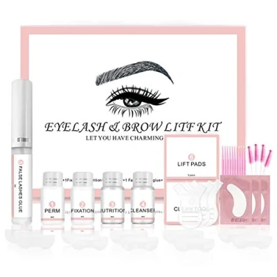 Image de weixinbuy 2 In 1 Eyebrow Lift &amp; Curling Kit And Lash Lamination DIY Perm For Lashes Brows Professional Trendy Fuller Brow Look Curled Lashes.