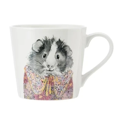 Image de Mikasa x Tipperleyhill tasse en porcelaine, 380ml, porcelaine fine avec détails or véritable, mug fantaisie pour le thé et café impression de cerf, emballage cadeau