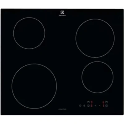 Image de Electrolux Série 300 Plateau de cuisson à induction 4 feux encastrer, EIB60424CK, commandes SliderTouch, 60 cm, 590 x 520 mm, noir