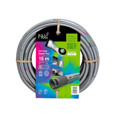 Image de FITT NTS MASTERPLUS 1/2&quot; (12,5 mm) 15 m Kit Tuyau d&#039;arrosage équipé pour Les Jardins, Robuste et malléable, Usage intensif Professionnel