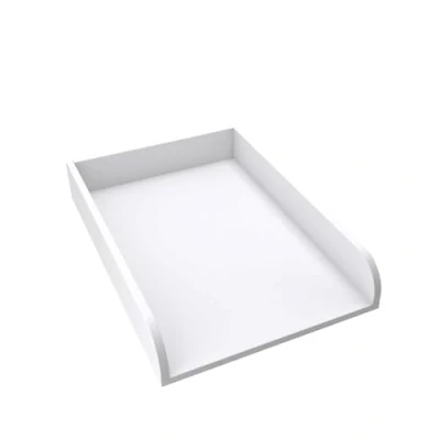 Image de regalik Plan à Langer Universal, Extension pour Commode de Largeur Variable, Amovible, avec Façades Arrondies, Blanc, Matériau ABS 2 mm, 72 cm x 54