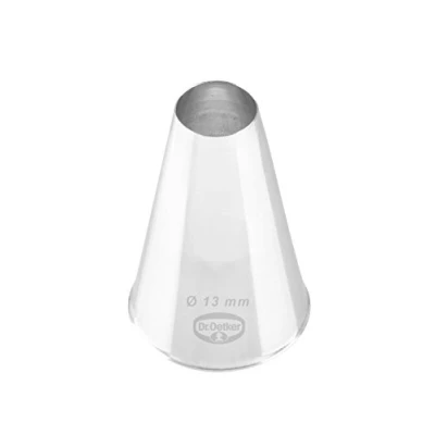 Image de Dr. Oetker Rotule Manufacture de Douilles Douille Unie 13 Mm, Acier Inoxydable, Argent, 4,5 x 3 cm