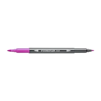 Image de STAEDTLER 3001 Feutre de Coloriage Aquarellable Double Pointe Pinceau 1 6 mm et Fine 0,5 0,8 Rouge Violet 61