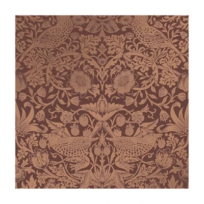 Image de Papier Peint intissé William Morris Strawberry Thief Fibrous Sage 1005 x 52cm Vert Revêtement Mural, Tapisserie Ambiance Facile à Poser et Enlever