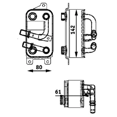 Image de MAHLE ORIGINAL CLC 43 000P Radiateur d&#039;huile de boite vitesse automatique