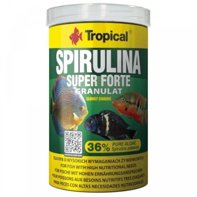 Image de Tropical Super Spirulina Forte Nourriture en granulés avec 36% de spiruline (platensis) 100 ML