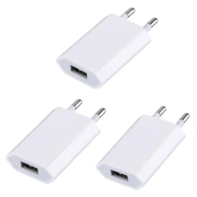 Image de 3 Pack Chargeur USB 5V/1A Prise Adaptateur pour Téléphone Portable/smartwatch/Écouteurs/Tablette