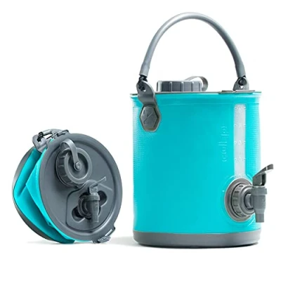 Image de Colapz Distributeur d&#039;eau Pliable avec Robinet, 8 L, Vert Olive, sans BPA Jerricane 2 en 1, Seau Camping et Arrosoir Couvercle Bidon Robinet de Étanche