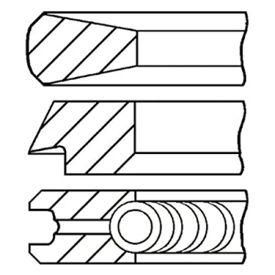 Image de GOETZE ENGINE 08 431100 00 Jeu De Segments Pistons 115
