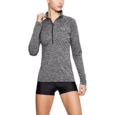 Image de Under Armour TECH ZIP Twist Tshirt à manches longues, Femme, Taille: XS, Black/metallic silver