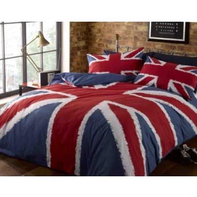 Image de Rapport Home DÉJACER Parure de lit King Size Motif Union Jack, Polycoton, Multicolore