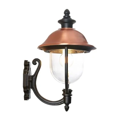 Image de Lindby Applique Exterieur Clint à intensité variable (Antique, Classic) en Cuivre Aluminium (1 lampe,à E27), Murale Exterieur, Luminaire Lampe Jardin, Eclairage