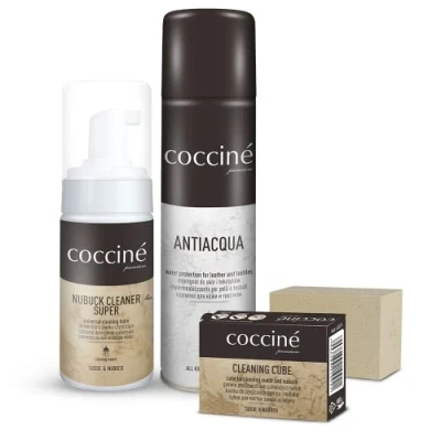 Image de Cocciné Kit pour cuir brut et nubuck Spray imperméabilisant mousse bloc soin