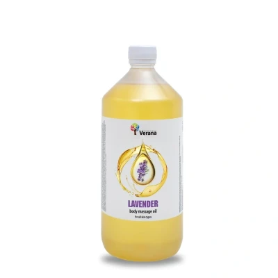 Image de Verana huile de massage Lavande, 1L, 100% naturelle, produite en Europe