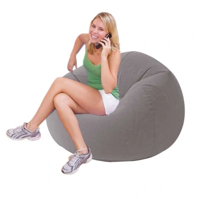 Image de Intex Fauteuil gonflable Beanless Bag Pouf 114 x 71 cm, Gris
