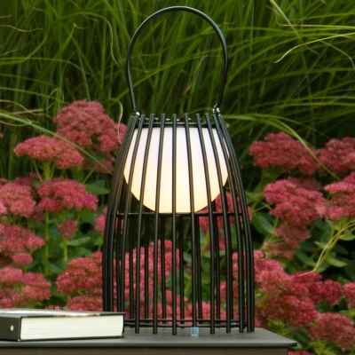 Image de Lucide Fjara lampe de table d&#039;extérieur rechargeable 17 x 17,5 25 cm 0,3W LED incl. IP44 noir