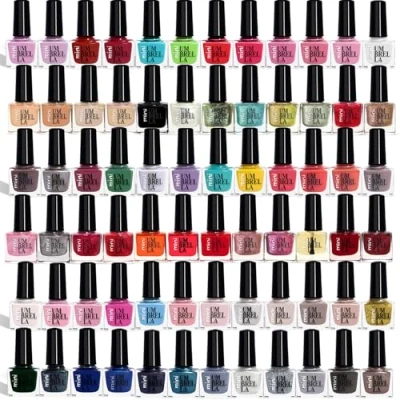 Image de Lot de 72 vernis à ongles couleurs pastel nacrées scintillantes classiques la mode Fabriqué dans l&#039;UE (Set A+B+C, Colours)