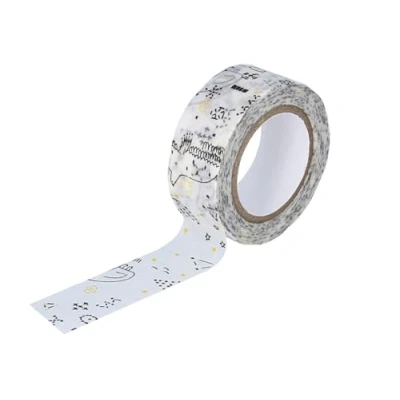 Image de Classiky Ruban adhésif masking tape washi starlit sky noir 18 mm x 10 m.