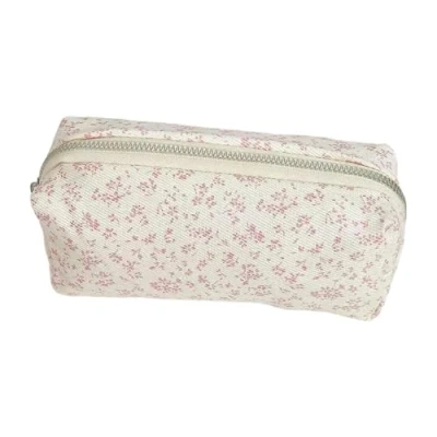 Image de Mllepjdh Trousse à crayons pratique avec nœuds Grande capacité de maquillage esthétique Fournitures scolaires et bureau capacité, Fraise florale