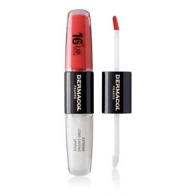 Image de NOUVEAU Dermacol 16 Hour Lip Colour, High Pigmentation Gloss, Two Phase Kiss Proof Make up with Matte Finish and Shine,no. 26, Heroine Chic