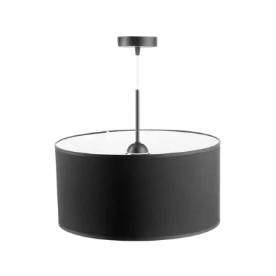 Image de Miratic Suspension Luminaire avec Source Lumineuse Remplaçable Plafonnier pour Ampoule à Culot E27 max. 60W (Ampoule Non Incluse) Abat Jour en Tissu