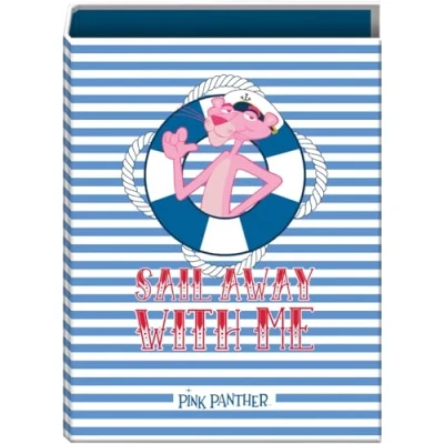 Image de Dohe Classeur 4 anneaux Capacité 250 feuilles, format folio (26,4 x 34 cm), dos 6 cm, 40 mm, couverture extra rigide, fournitures scolaires Pink Panther Sailing