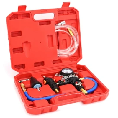 Image de QWORK® Testeur de Purge du Système Refroidissement, Pression Radiateur Véhicule, Liquide Refroidisssement